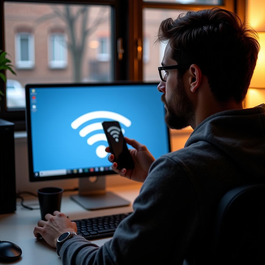 Kết nối mạng máy tính bàn với Wifi