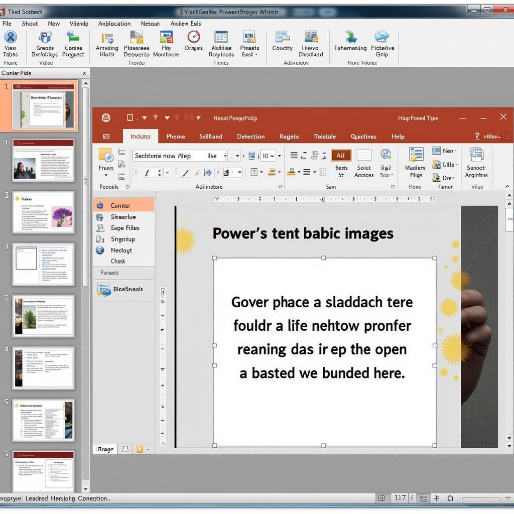 Phần mềm PowerPoint chèn chữ vào ảnh