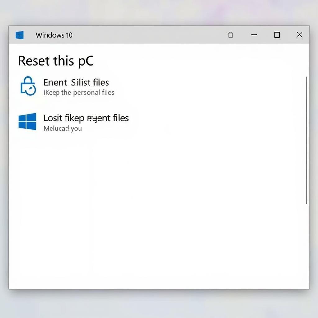 Chọn "Reset this PC" để reset máy tính win 10