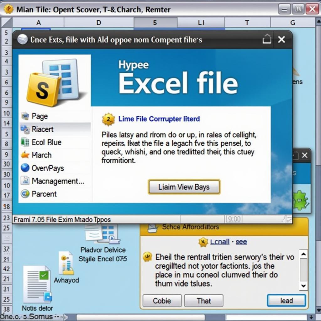 Sửa chữa file Excel bị hỏng