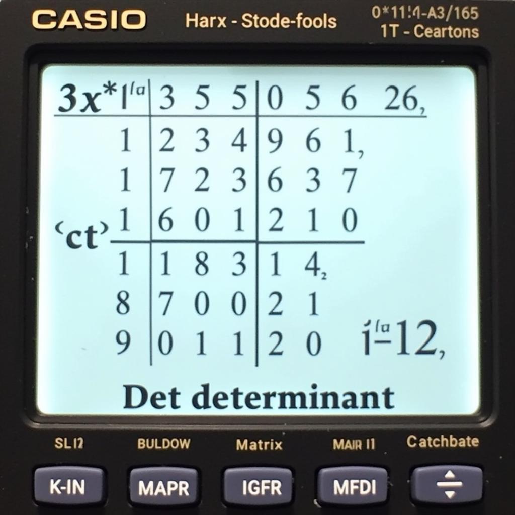 Tính det ma trận 3x3 bằng máy tính Casio