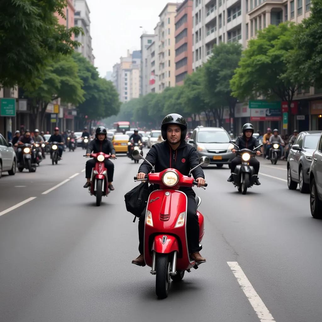 Hình ảnh Xe Vespa Primavera: Vẻ đẹp vượt thời gian trên từng cung đường