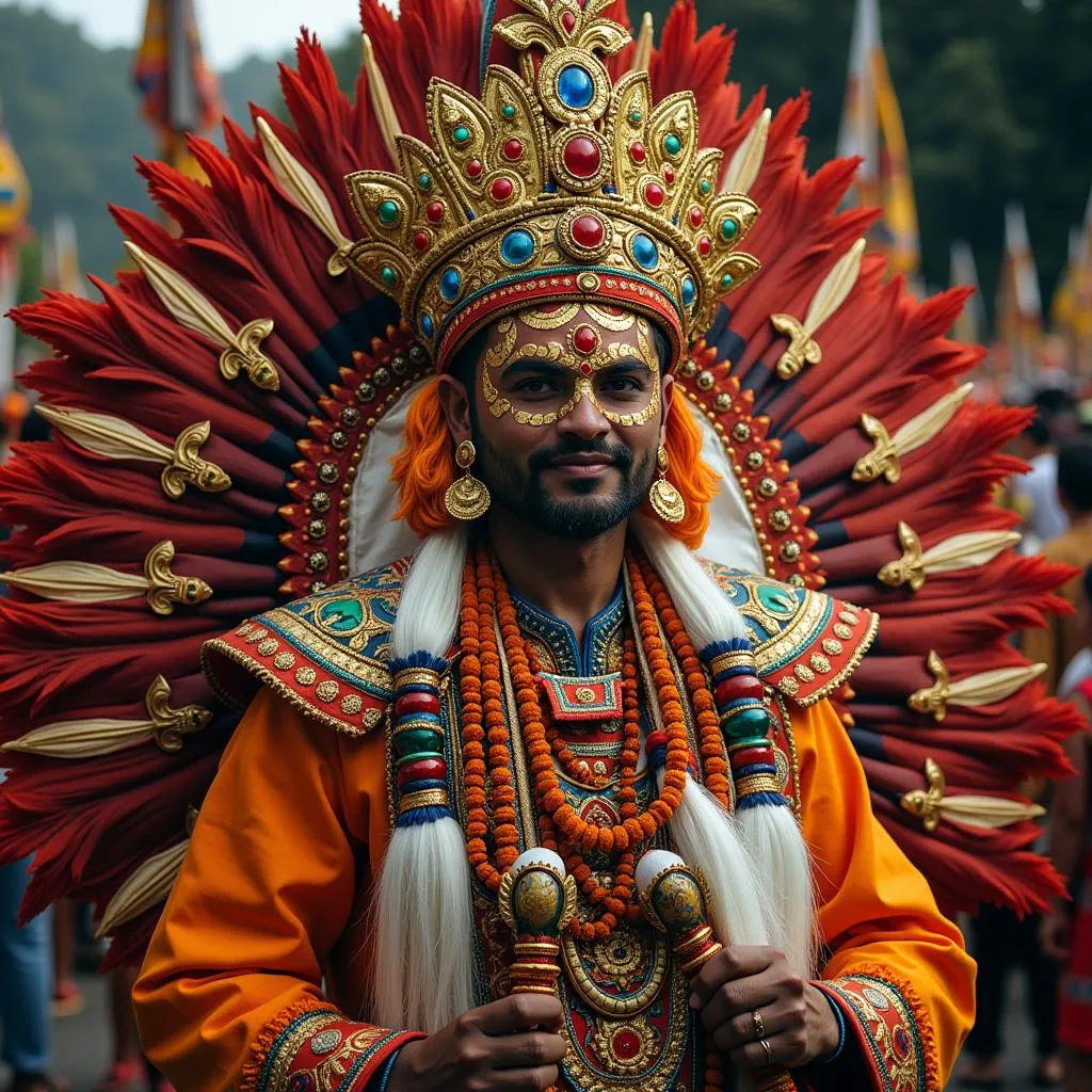 Hình ảnh vua lễ hội Sinulog ở Philippines