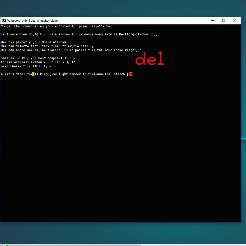 Xóa file trên máy tính win 10 bằng Command Prompt