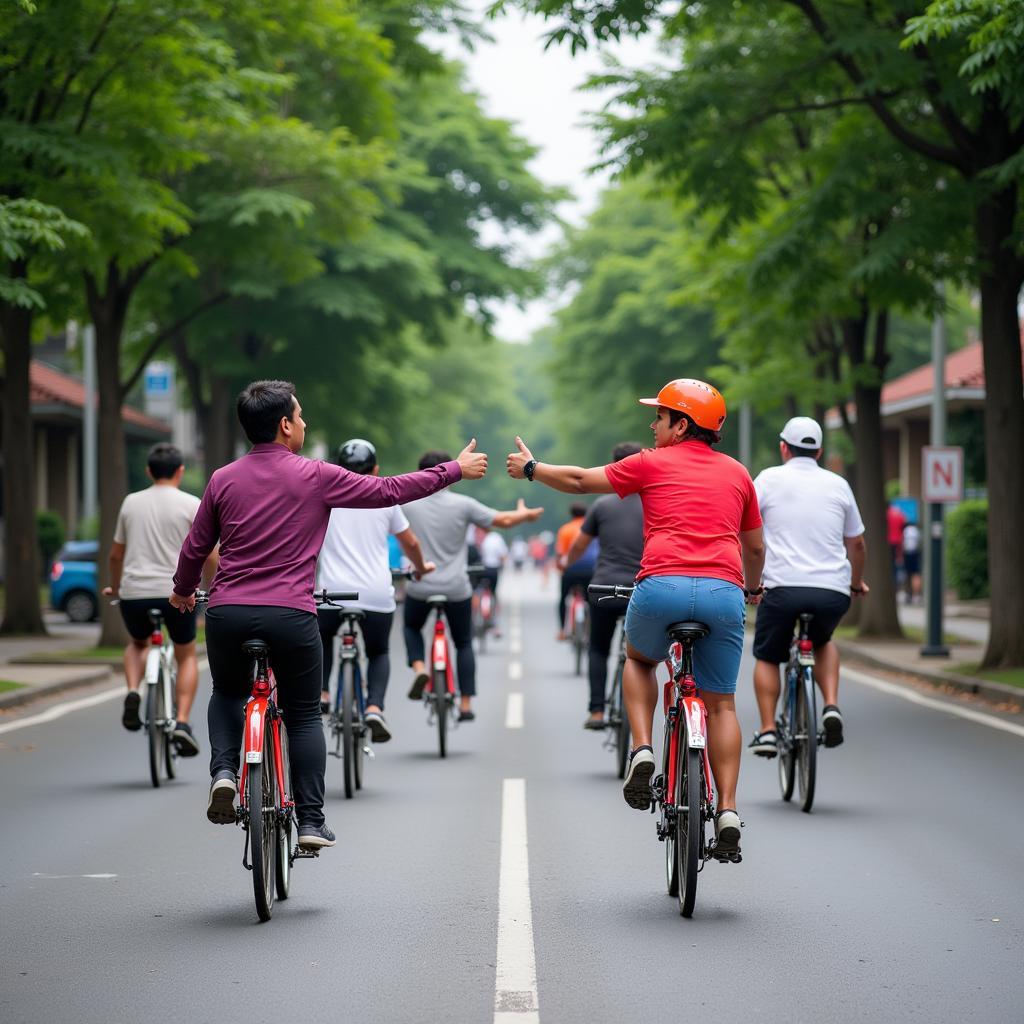 An toàn giao thông tại Hà Nội - Nụ cười trao nhau trên đường