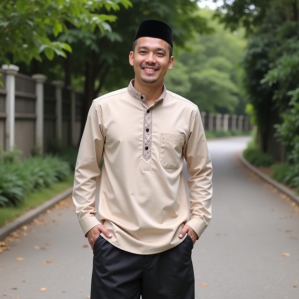 Trang phục truyền thống Baju Melayu nam Singapore