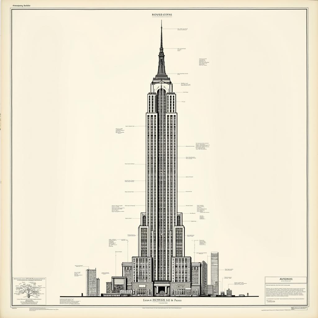 Bản Vẽ Tòa Nhà Empire State - Biểu Tượng Của Thành Phố New York