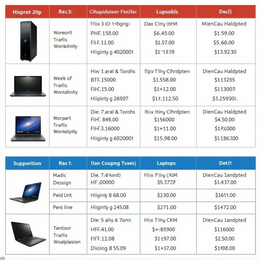 Bảng giá máy tính, laptop tại công ty máy tính Phi Dũng Nam Định