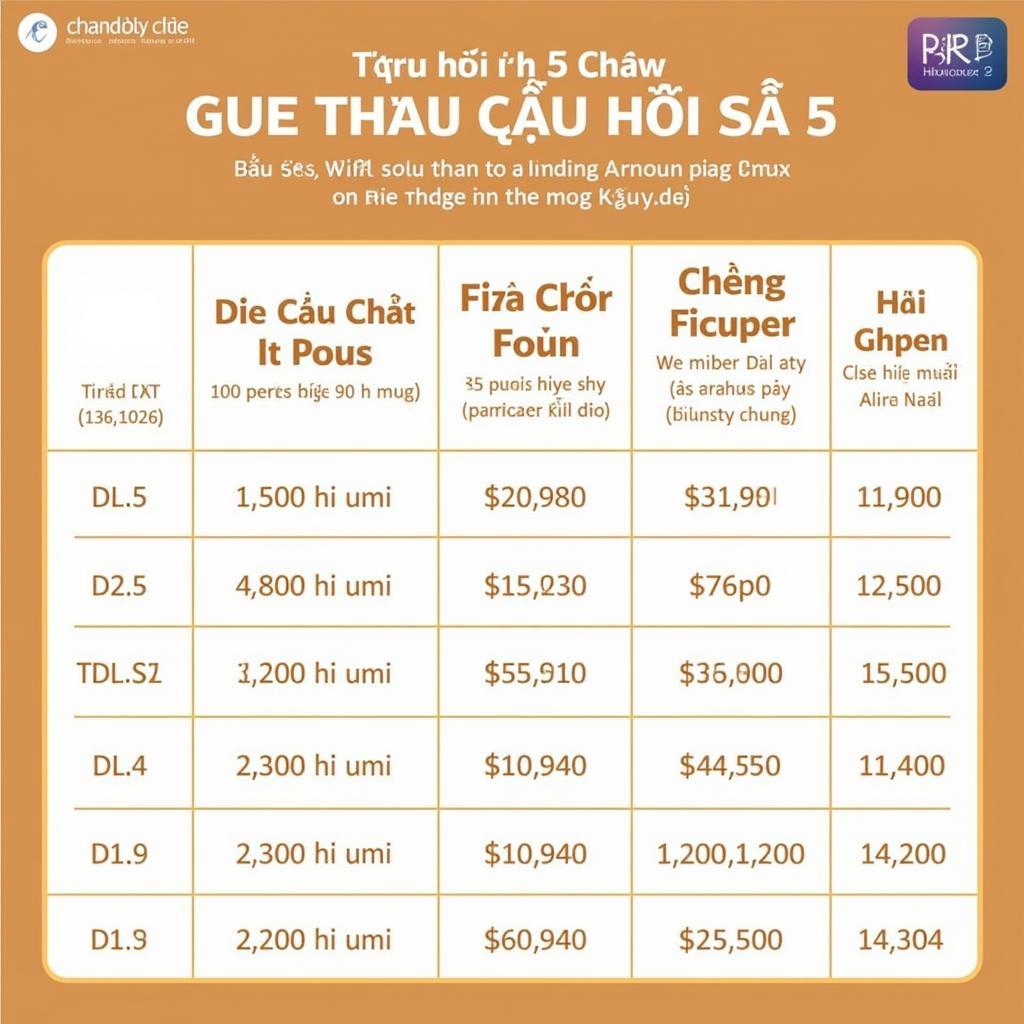 Bảng giá vé tham gia chương trình "Câu hỏi số 5"