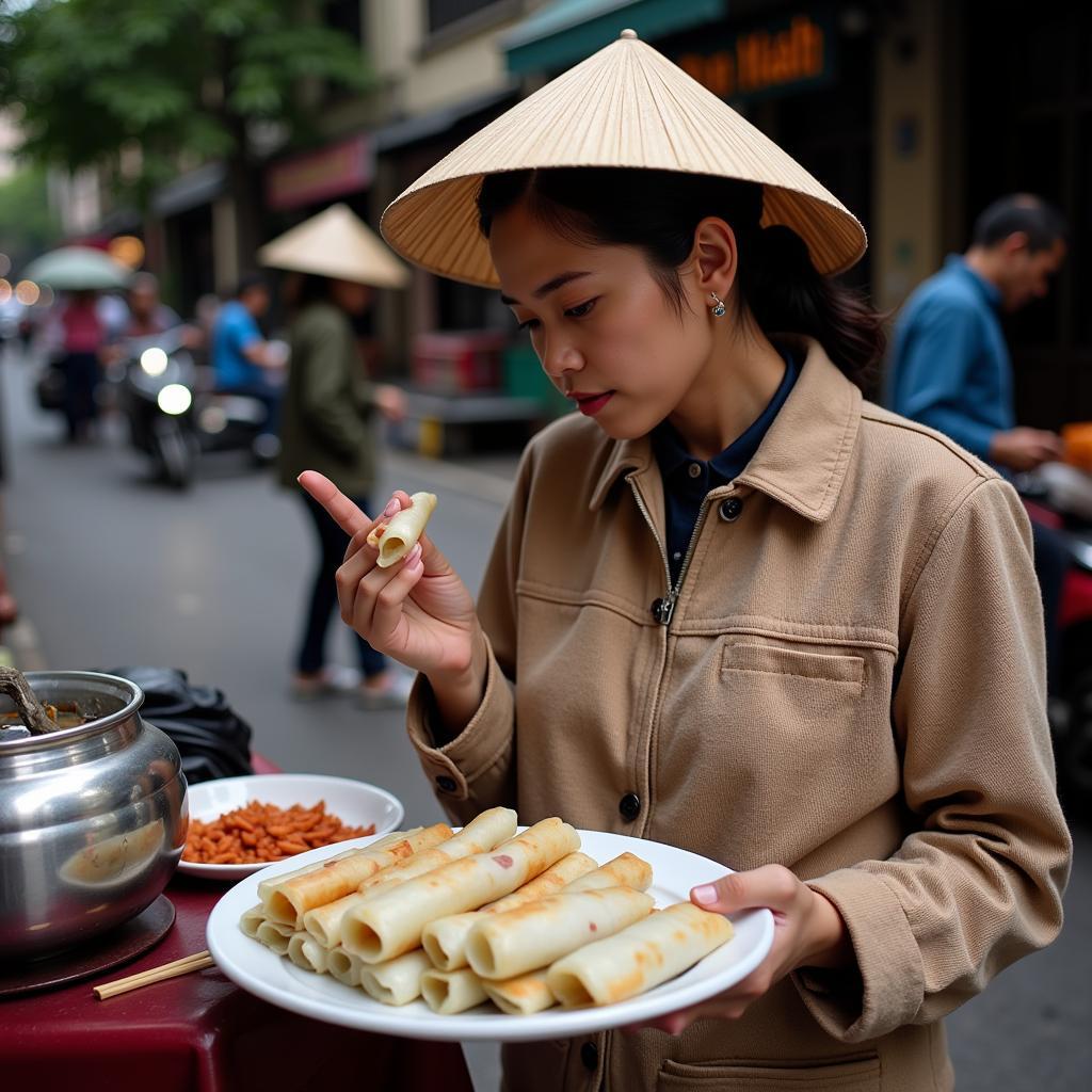 Bánh hỏi thịt heo luộc Hà Nội