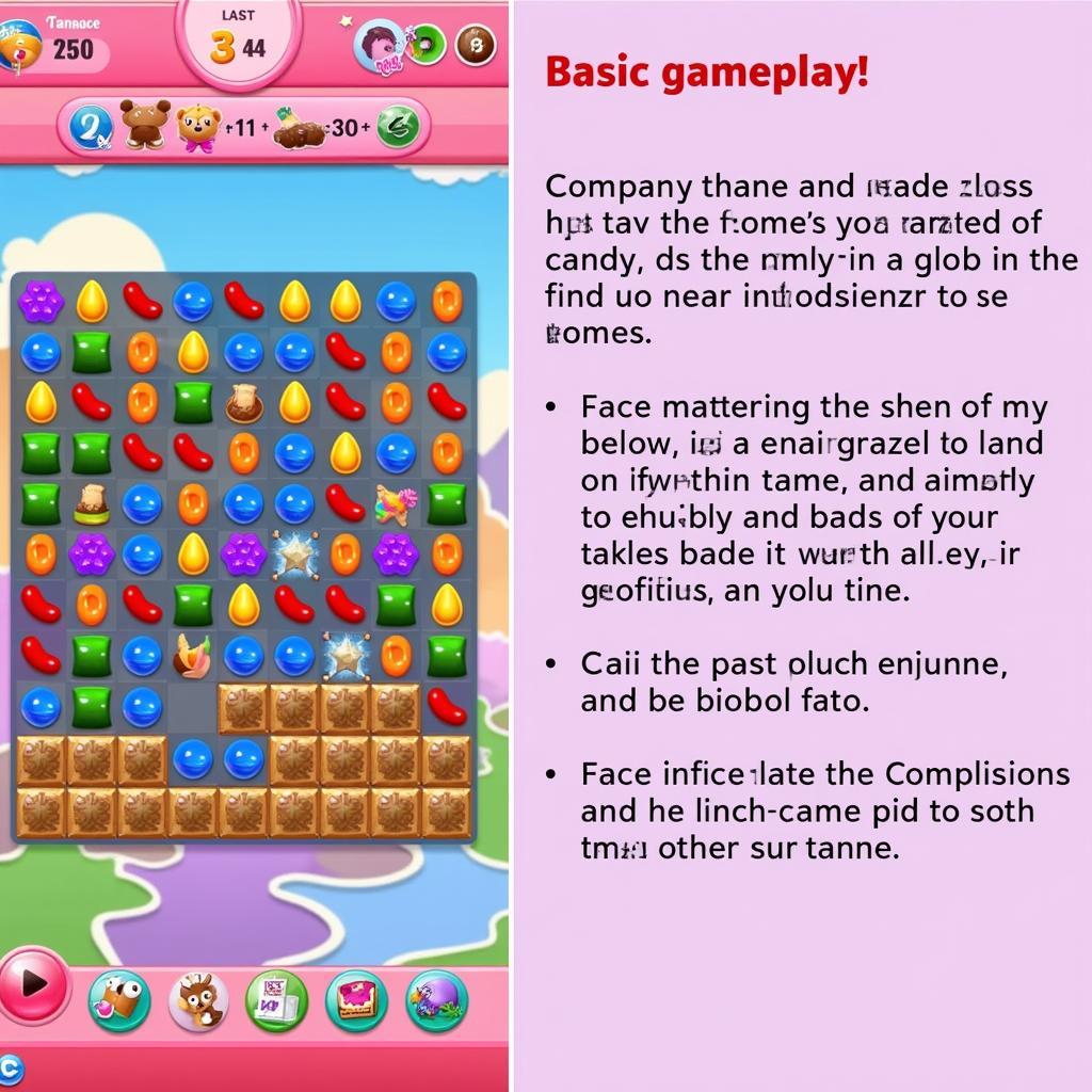 Candy Crush Gameplay:  Cách Chơi Cơ Bản