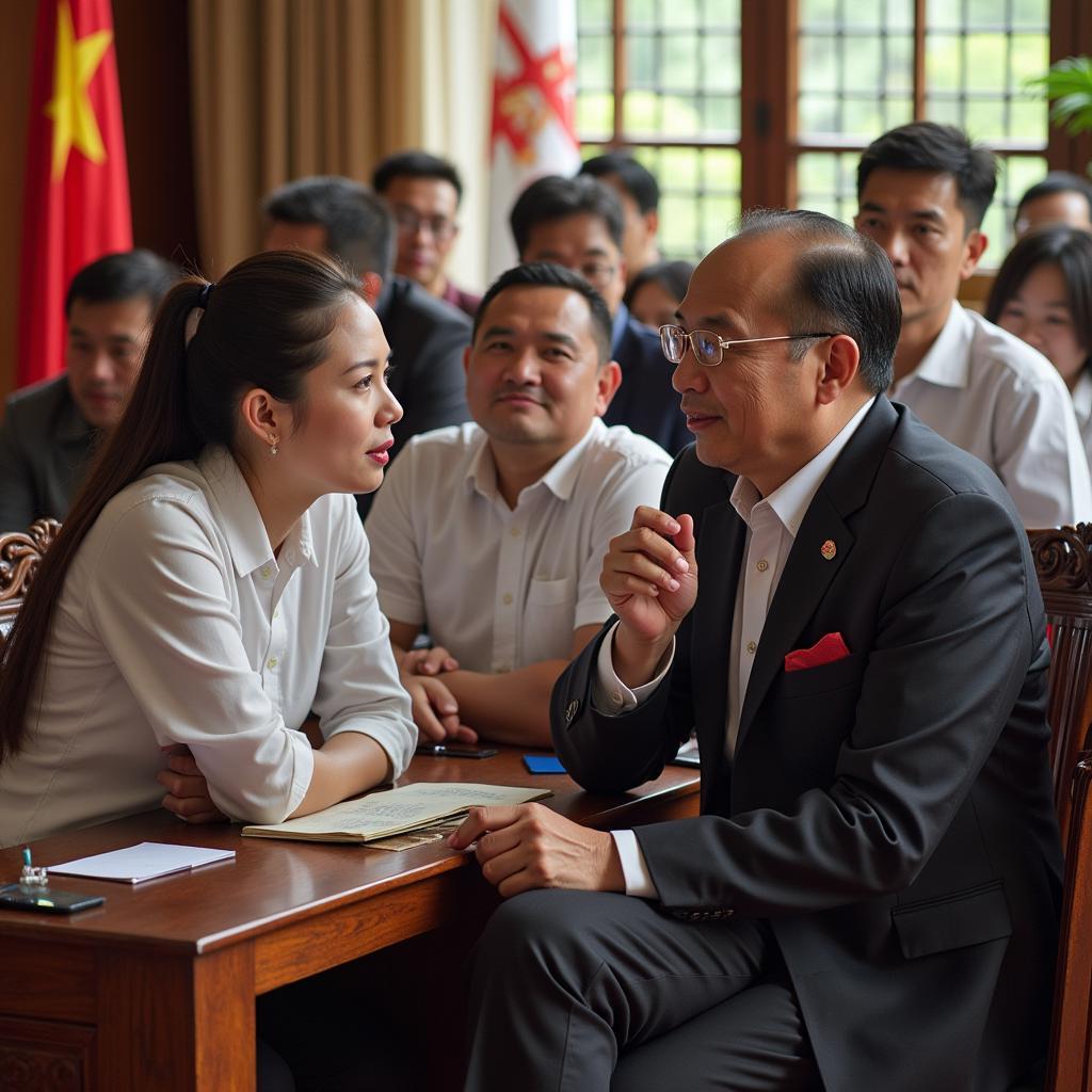 Chủ tịch Quốc Hội Nguyễn Sinh Hùng tâm sự với người dân