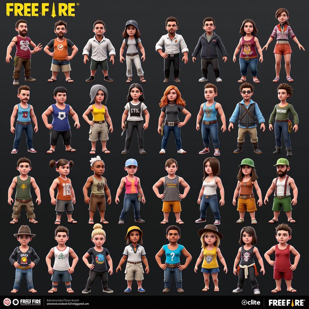 hình ảnh nhân vật trong game free fire