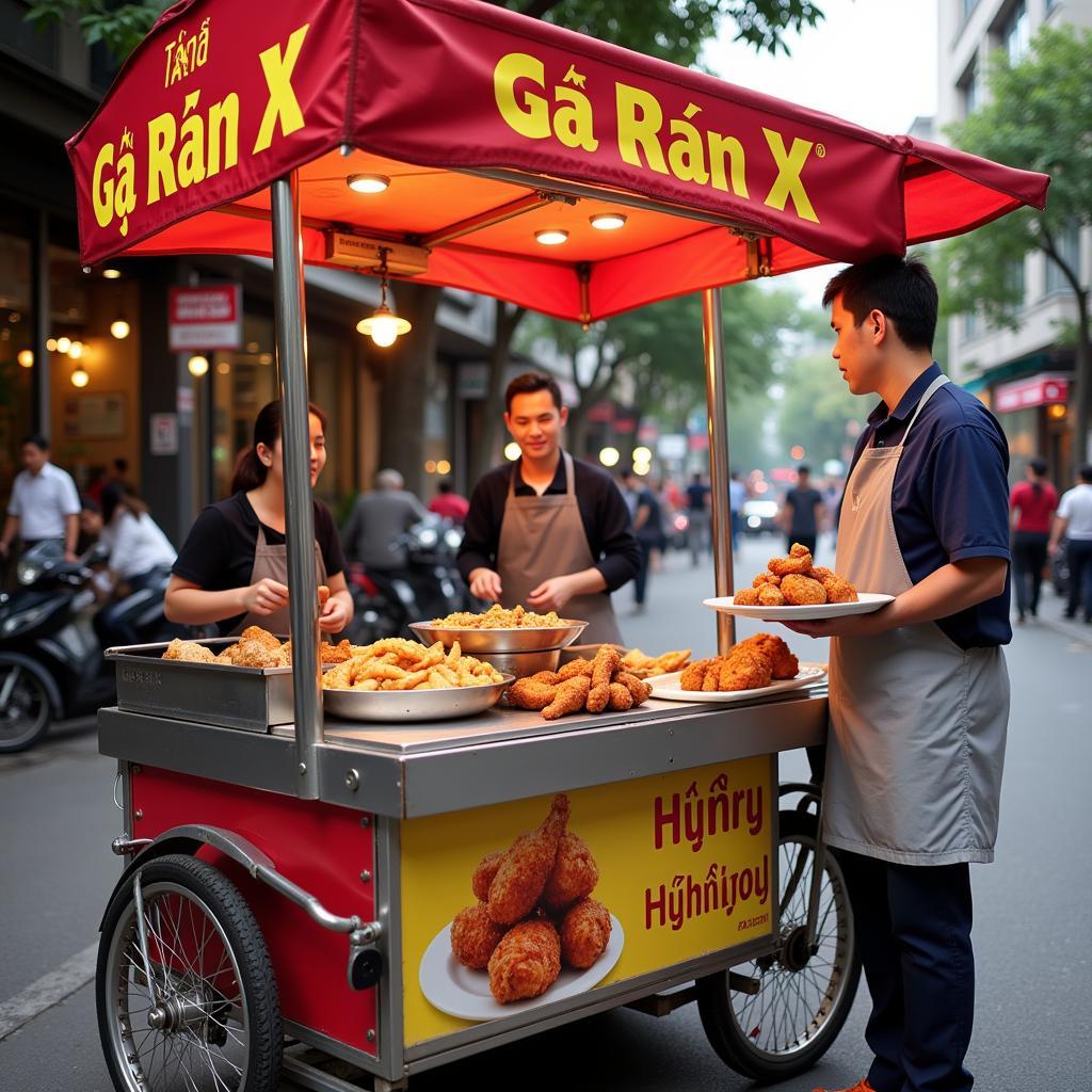 Gà rán via he thương hiệu nổi tiếng ở Hà Nội