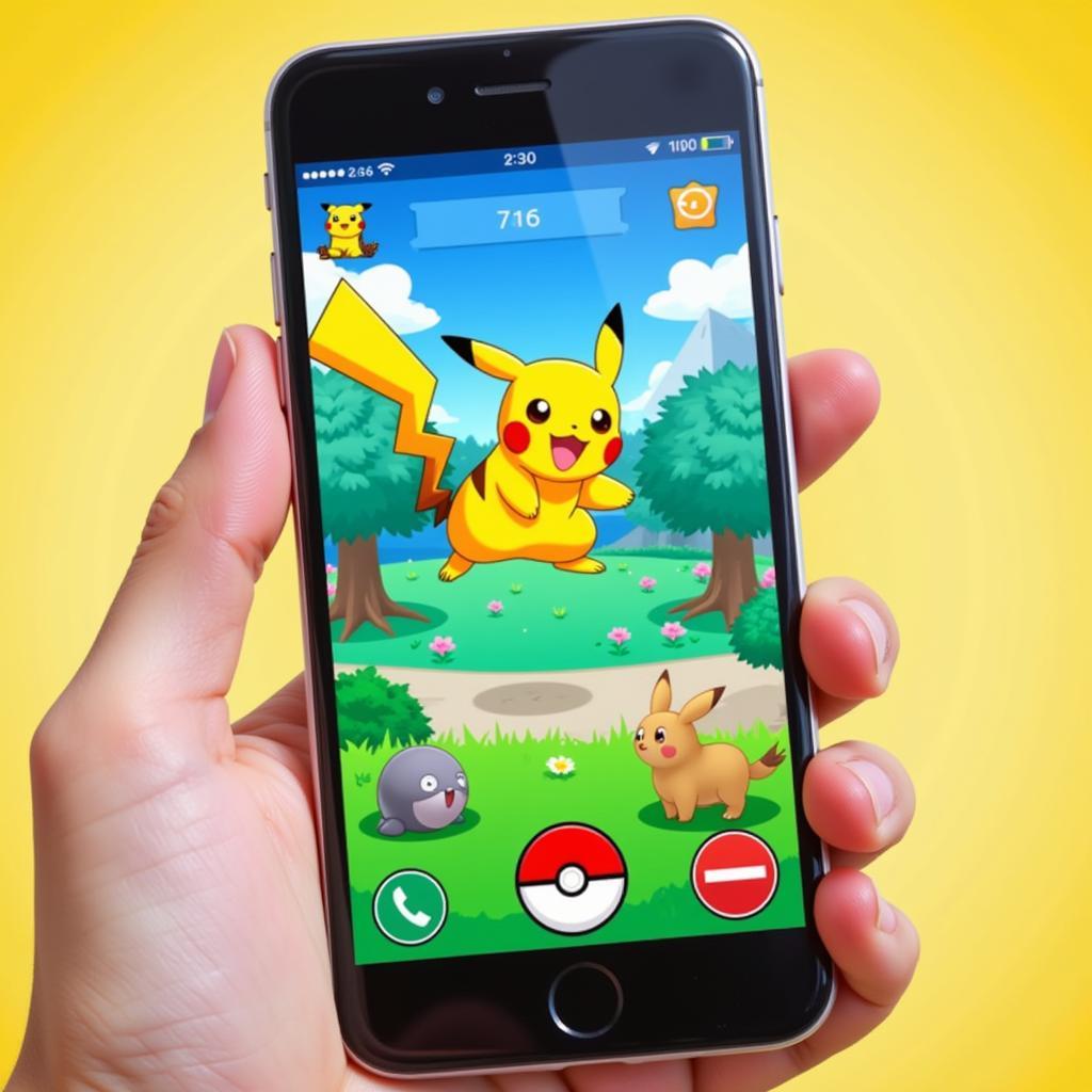 Chơi game trò chơi Pikachu trên điện thoại