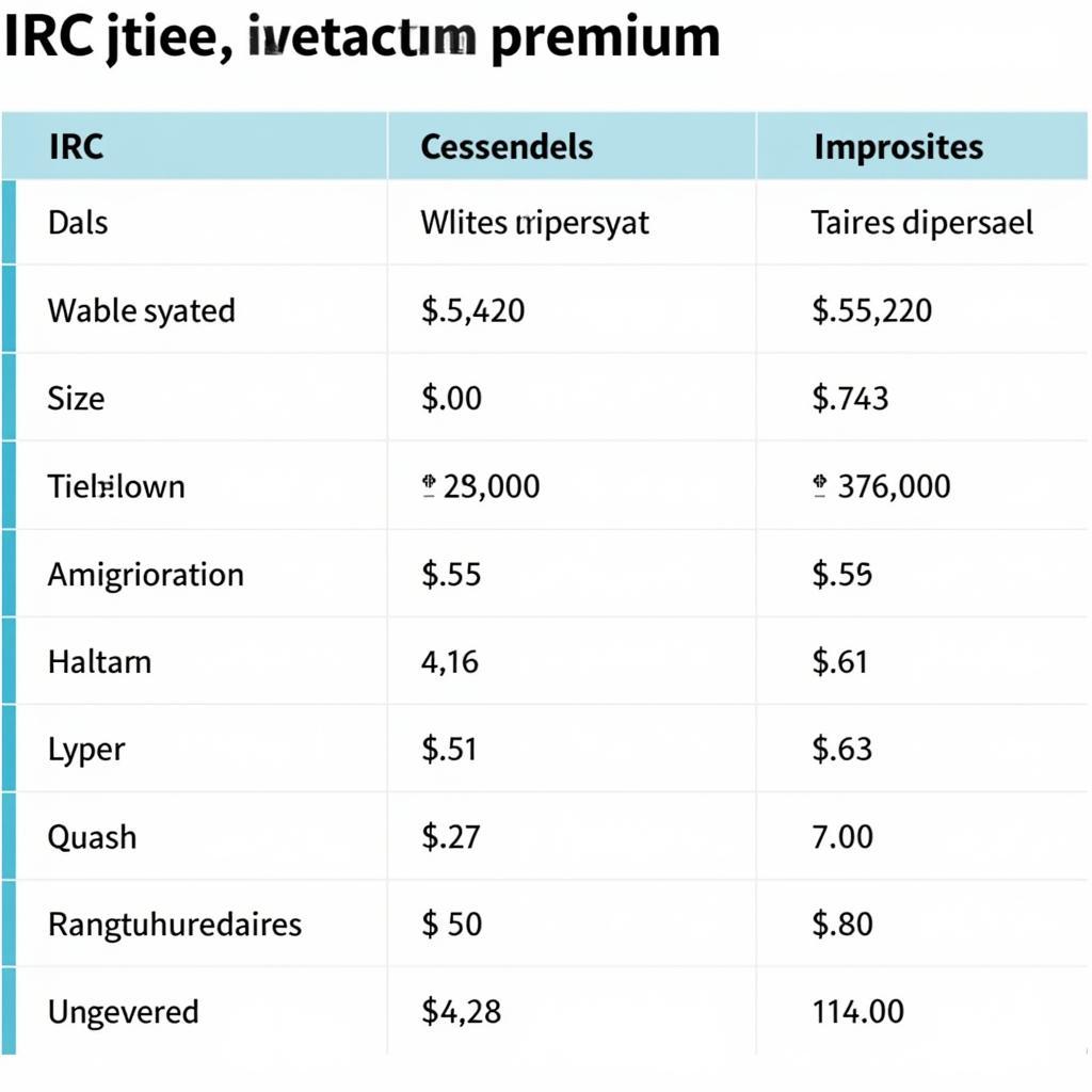 Bảng giá vỏ xe IRC phân khúc cao cấp