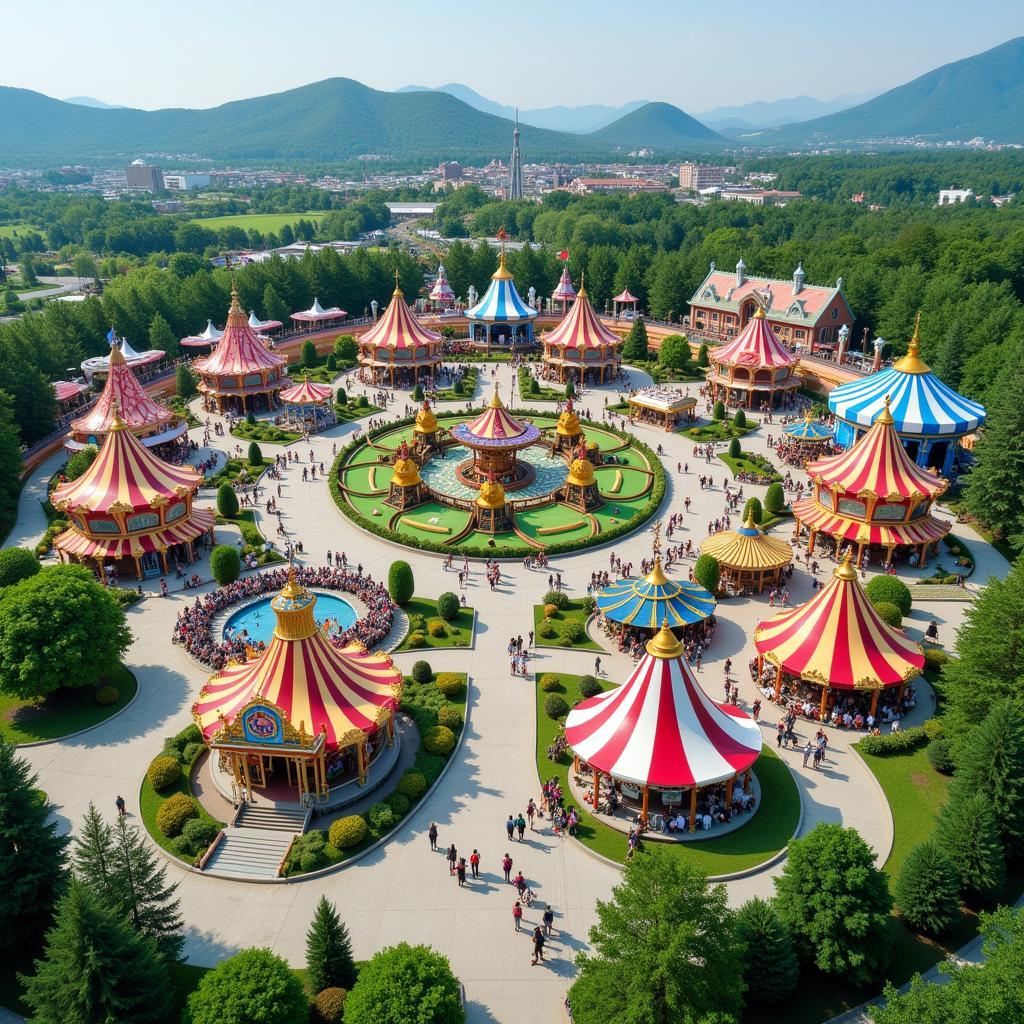 Khu Vực Global Fair Tại Everland Hàn Quốc