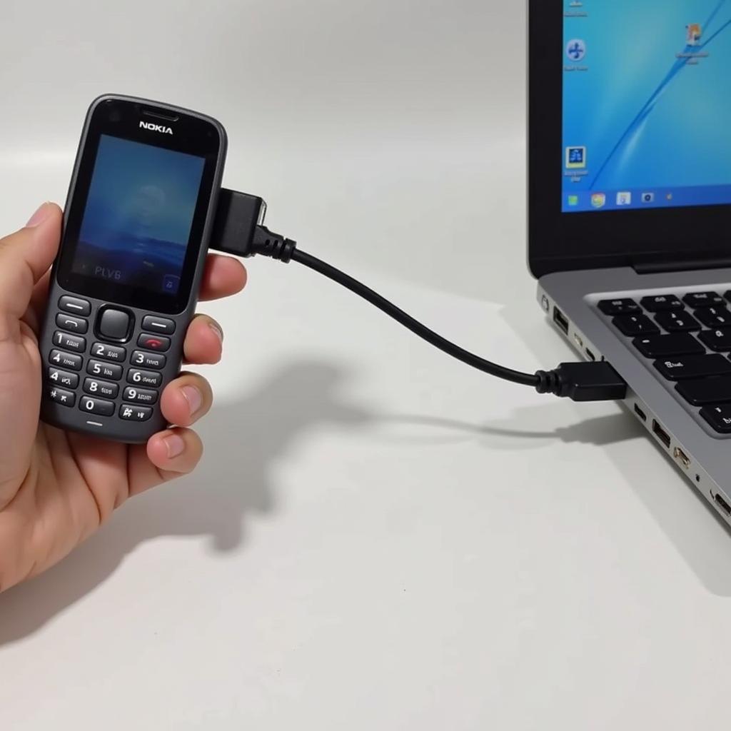 Kết nối Nokia 216 với máy tính bằng cáp USB