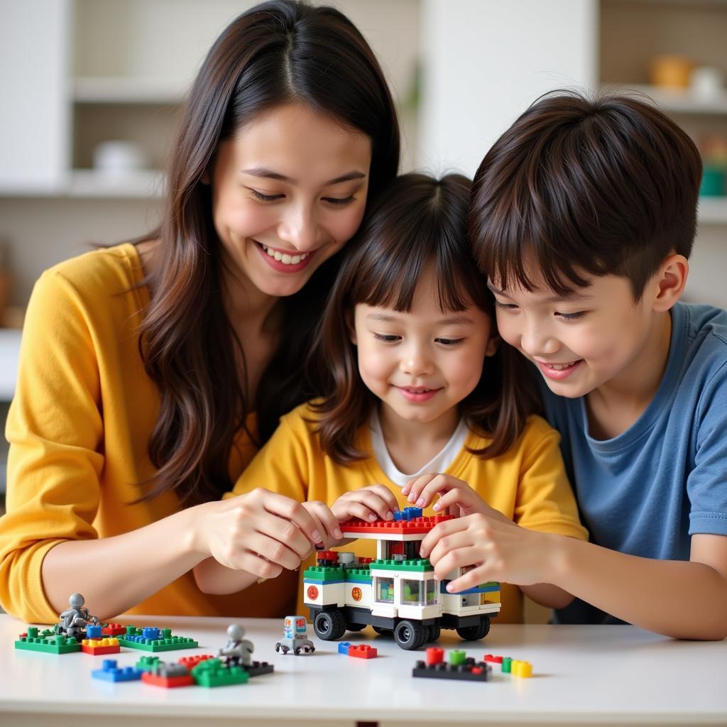 Lego xếp hình gia đình