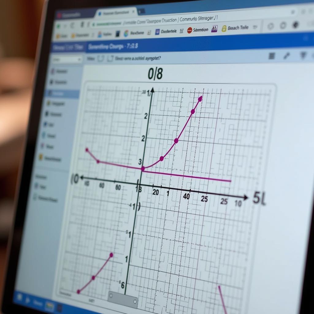 Phần mềm graphing giúp tìm tiệm cận ngang của đồ thị hàm số