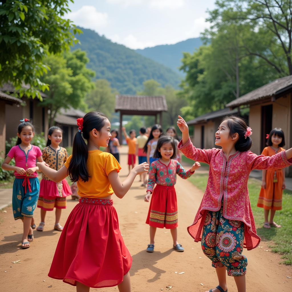 Hình ảnh minh họa trò chơi dân gian truyền thống Việt Nam