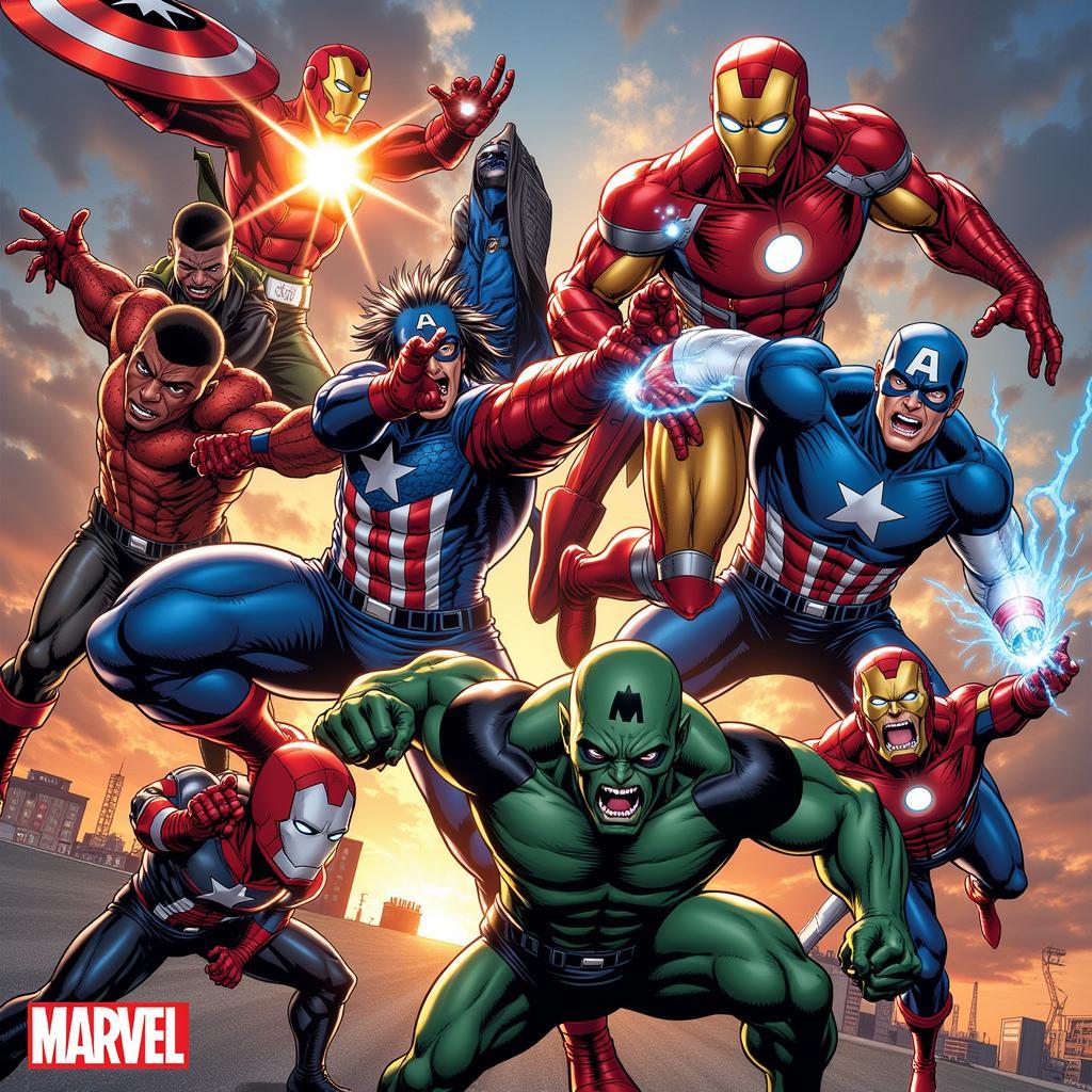 Hình ảnh minh họa cho trò chơi siêu anh hùng Marvel