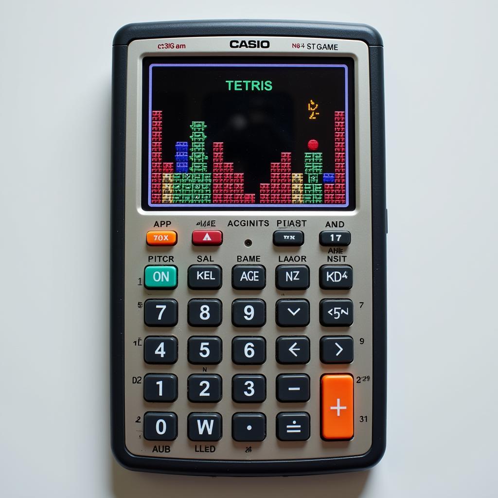 Trò chơi xếp hình Tetris trên máy tính Casio