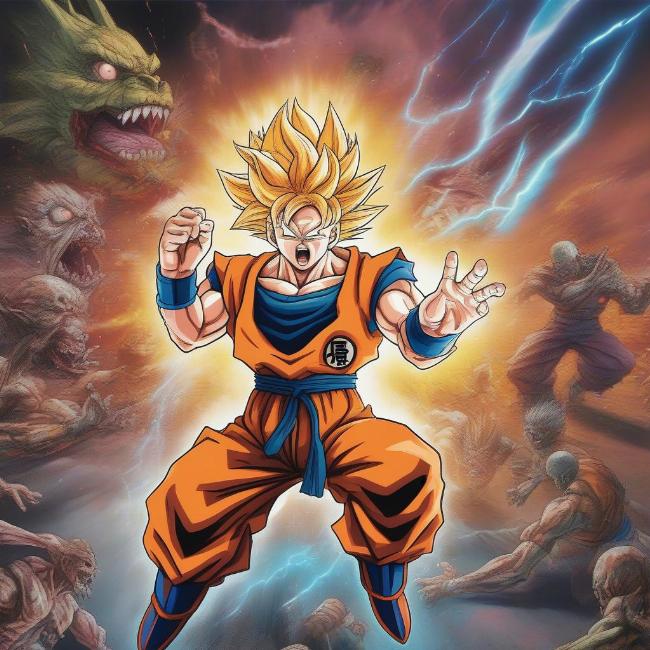 Goku Sử Dụng Kamehameha Tiêu Diệt Zombie