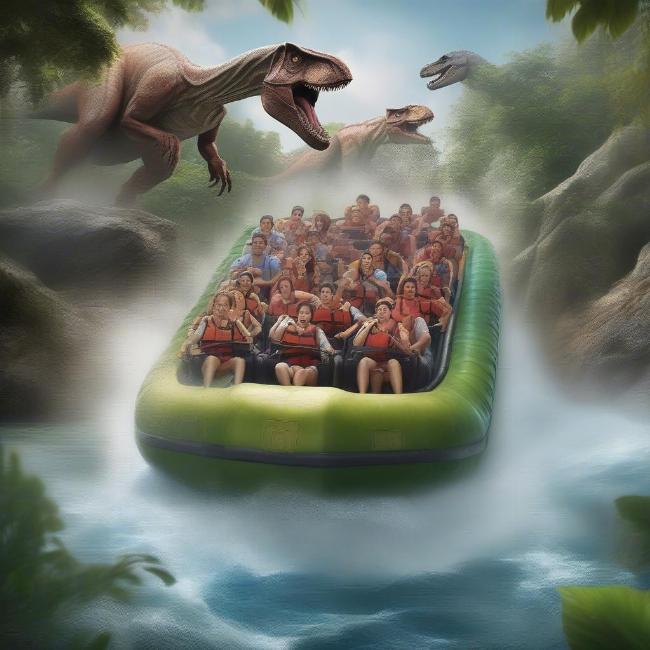 Phiêu Lưu Cùng Jurassic Park Rapids Adventure