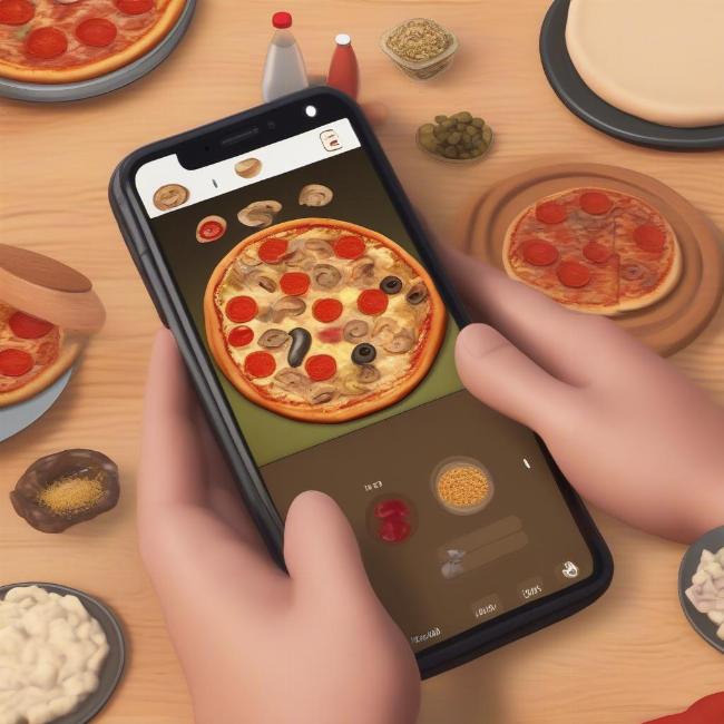 Làm pizza trong game