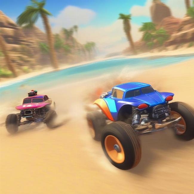 Đua xe địa hình trên bãi biển trong Beach Buggy Racing 2