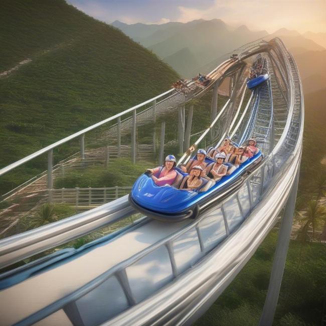 Tàu lượn siêu tốc Alpine Coaster tại Vinpearl Nha Trang - Trải nghiệm cảm giác mạnh đầy thú vị