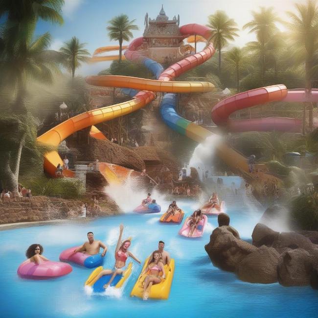 Trải nghiệm các trò chơi tại Siam Park