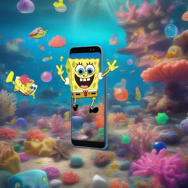 Trò chơi bọt biển dưới đáy biển với SpongeBob và Patrick