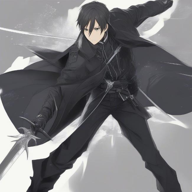 Vẽ trang phục Kirito trong Sword Art Online