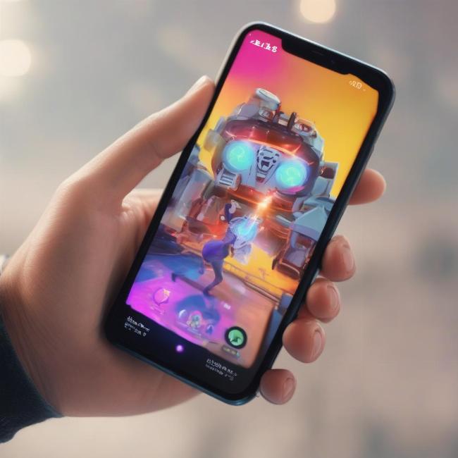 Nguoi choi bieu cam vui ve khi dat diem cao trong game mobile nhanh