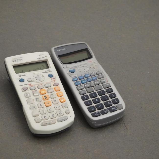 So sanh hai may tinh Vinacal 570ES Plus 2 va Casio FX 570VN Plus dat canh nhau
