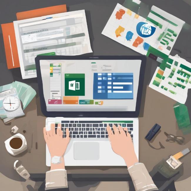 Hinh anh minh hoa cac ung dung tin hoc van phong Word Excel PowerPoint