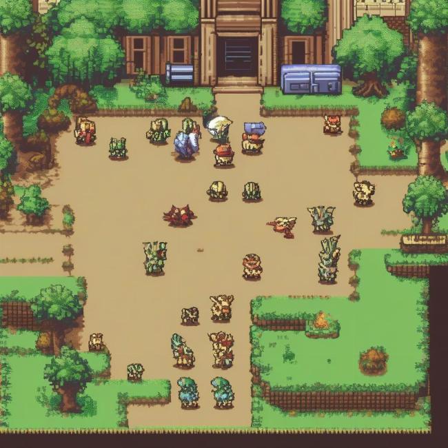 Một trận đấu pokemon cổ điển trên màn hình console, pokemon dòng trò chơi.