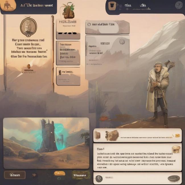 Hình ảnh minh họa một giao diện game mobile hiện đại với đồ họa chi tiết, thể hiện xu hướng game mobile tập trung vào cốt truyện và đồ họa.